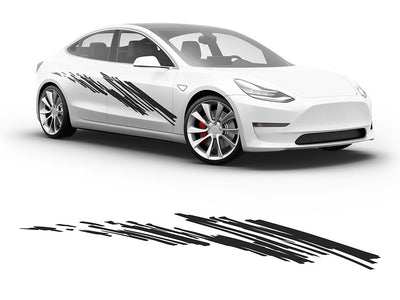 3M Black Zig Zag Body Graphic~Full Side Auto Decal Kit~0