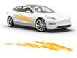 3M Sunflower Yellow Zig Zag Body Graphic~Full Side Auto Decal Kit~0