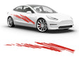 3M Light Red Zig Zag Body Graphic~Full Side Auto Decal Kit~0