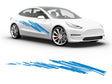 3M Light Blue Zig Zag Body Graphic~Full Side Auto Decal Kit~0