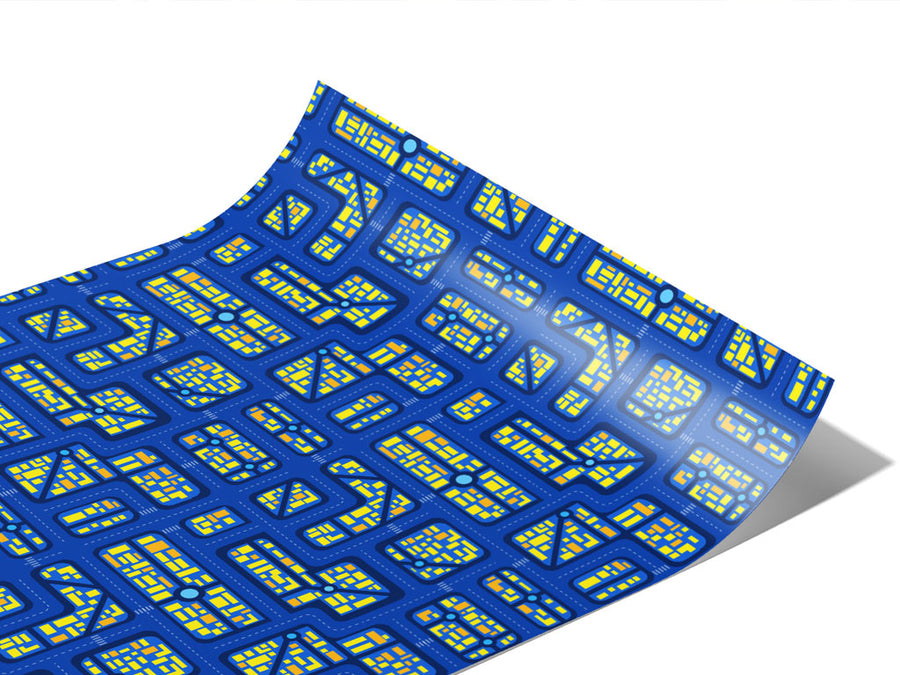 Zigzagging Roads Cityscape Vinyl Wraps~Rwraps Series 914 Digitally Printed Vinyl Wrap~0