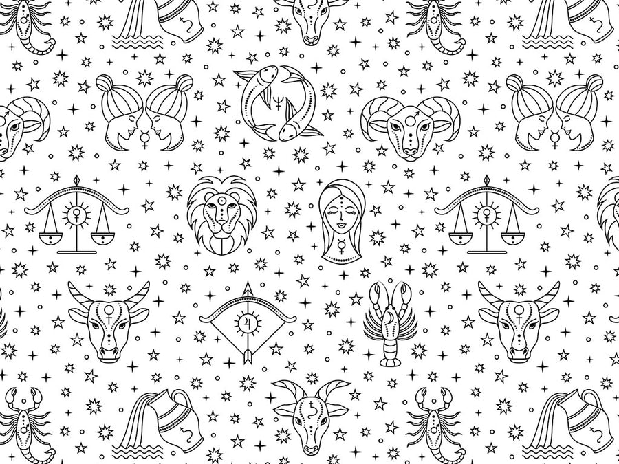 Zodiac Representatives Astrology Vinyl Wrap Pattern~Rwraps Series 914 Digitally Printed Vinyl Wrap~0