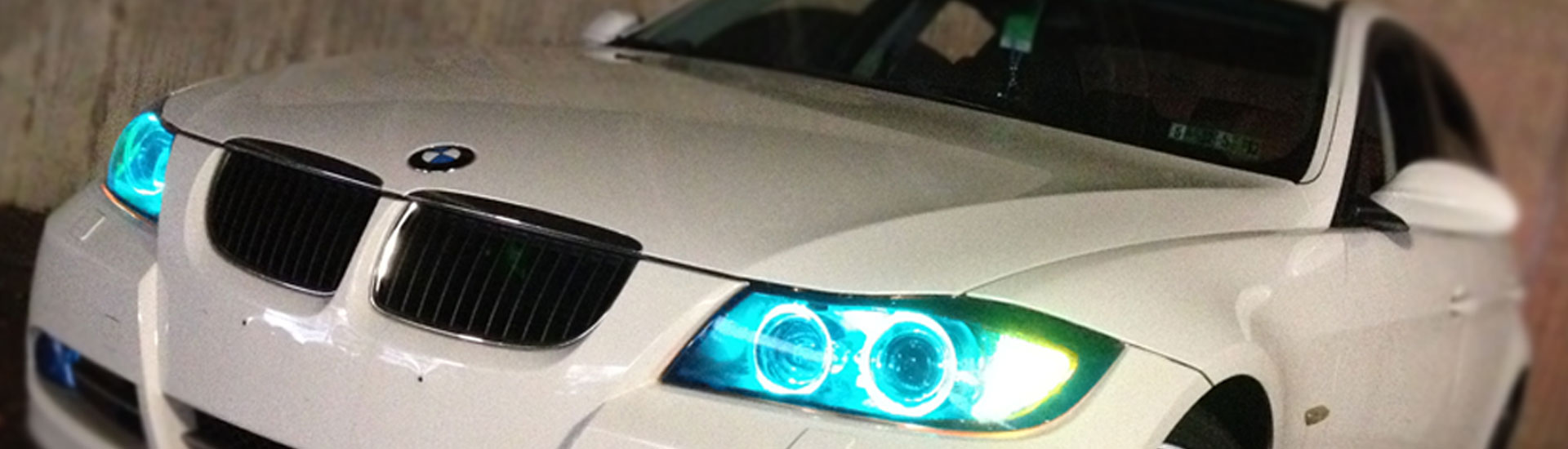 2008 2009 2010 2011 2012 2013 Fits: BMW 1-Series Pre-Cut Vinyl Overlay Headlight Plus Tint Subject 9 Dark 