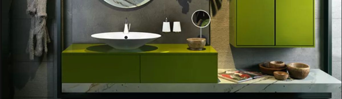 Green Bathroom Cabinet Wraps