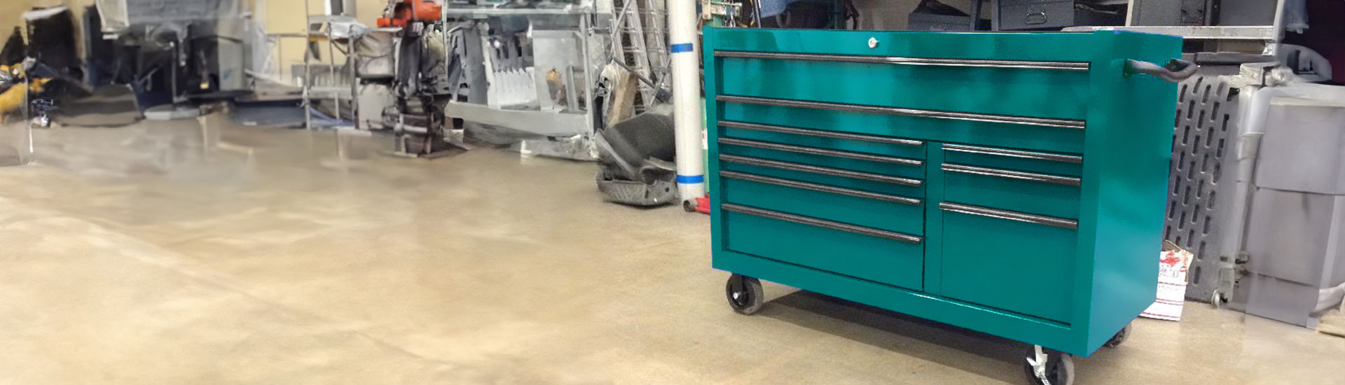Teal Tool Cabinet Wraps