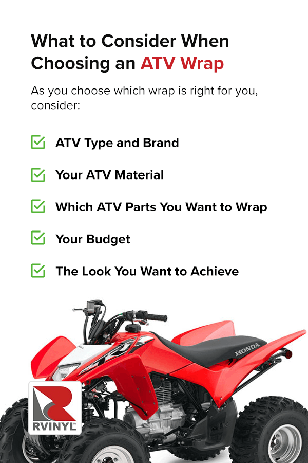 What to Consider When Choosing an ATV Wrap