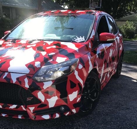 Red Camouflage Wrap Films