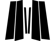 Acura ILX 2013-2021 Brushed Aluminum Black Pillar Trim Diagram