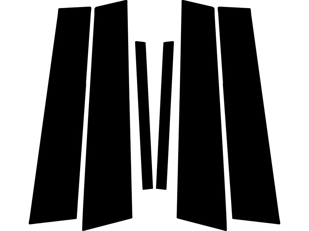 Acura ILX 2013-2021 Matte Black Pillar Trim Diagram