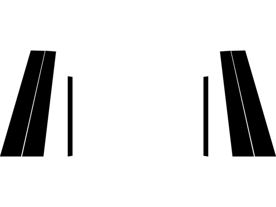 Acura TL 2004-2008 Matte Black Pillar Trim Diagram