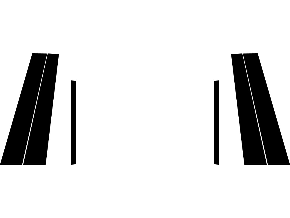 Acura TL 2004-2008 Gloss Black Pillar Trim Diagram