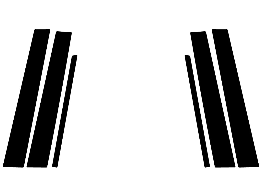 Buick LeSabre 2000-2005 Matte Black Pillar Trim Diagram
