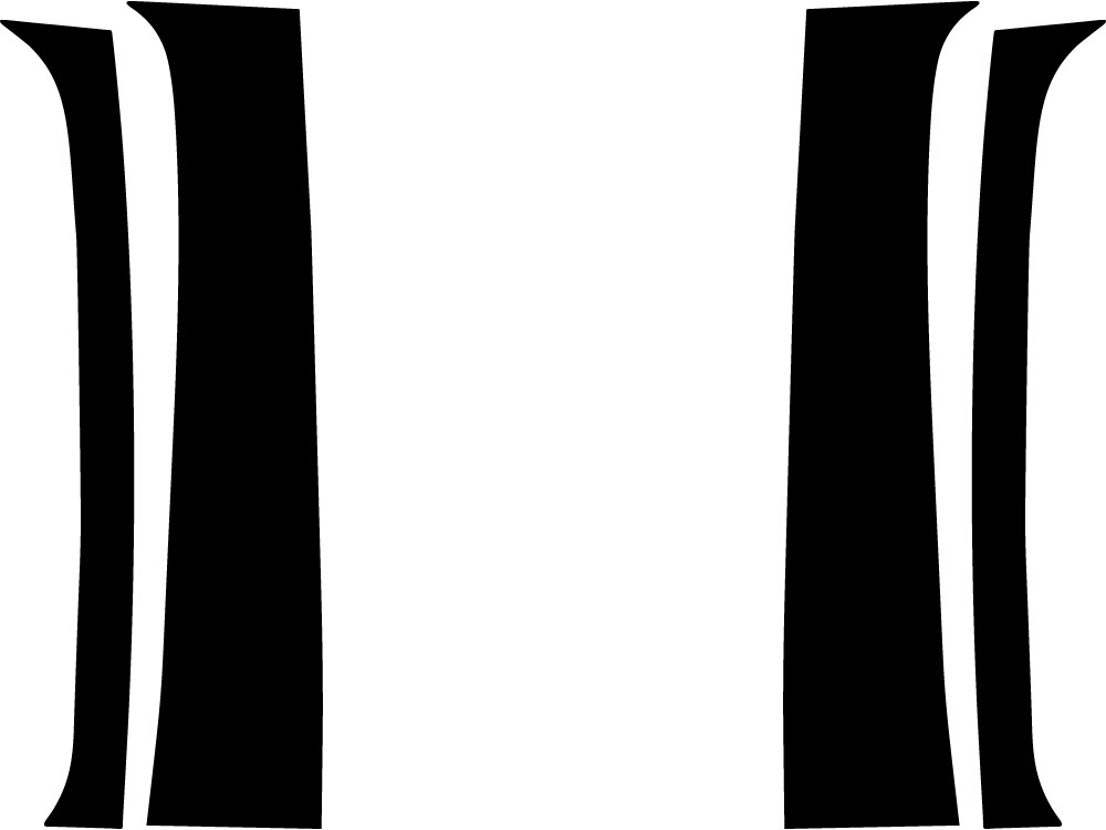 Dodge Ram 1994-2001 Gloss Black Pillar Trim Diagram