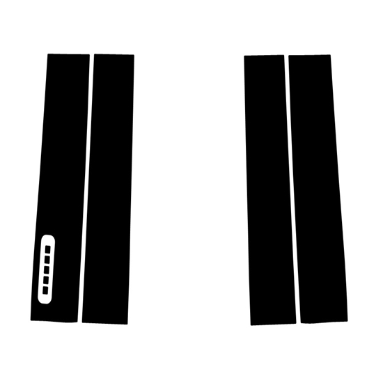 Ford F-350 2017-2024 Regular Cab Gloss Black Pillar Trim Diagram