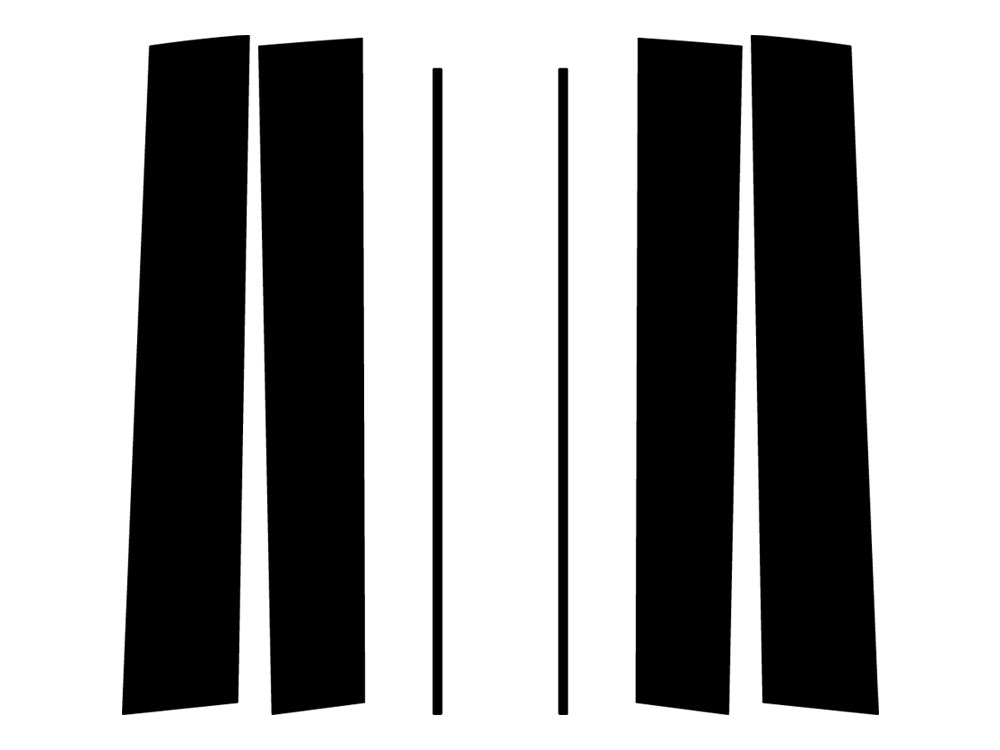 Honda Odyssey 2005-2010 Gloss Black Pillar Trim Diagram
