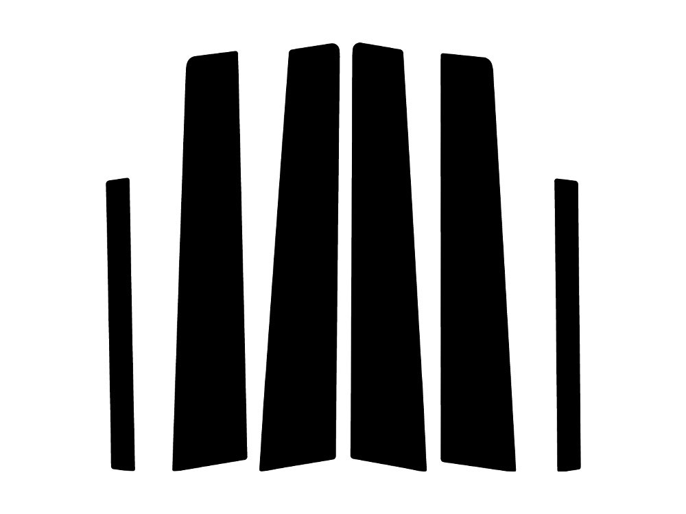 Infiniti Q45 2002-2006 Matte Black Pillar Trim Diagram