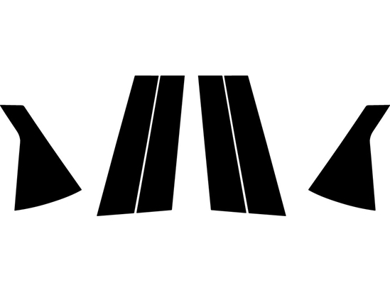 Kia EV6 2022-2023 Matte Black Pillar Trim Diagram