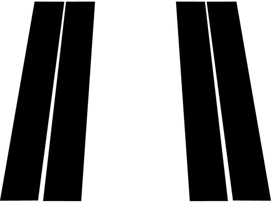 Kia Sedona 2014-2021 Matte Black Pillar Trim Diagram