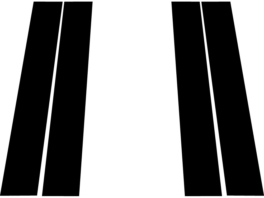 Kia Sedona 2014-2021 Matte Black Pillar Trim Diagram