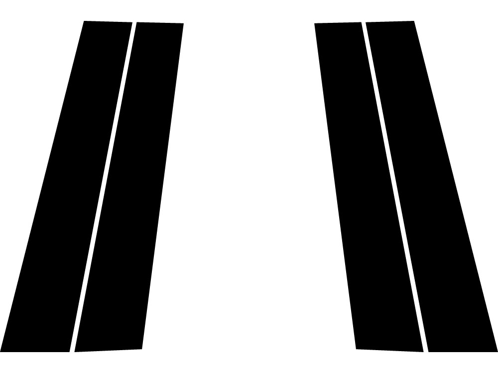 Kia Soul 2020-2024 Matte Black Pillar Trim Diagram