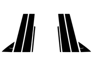 Lexus IS 2021-2023 Brushed Aluminum Black Pillar Trim Diagram
