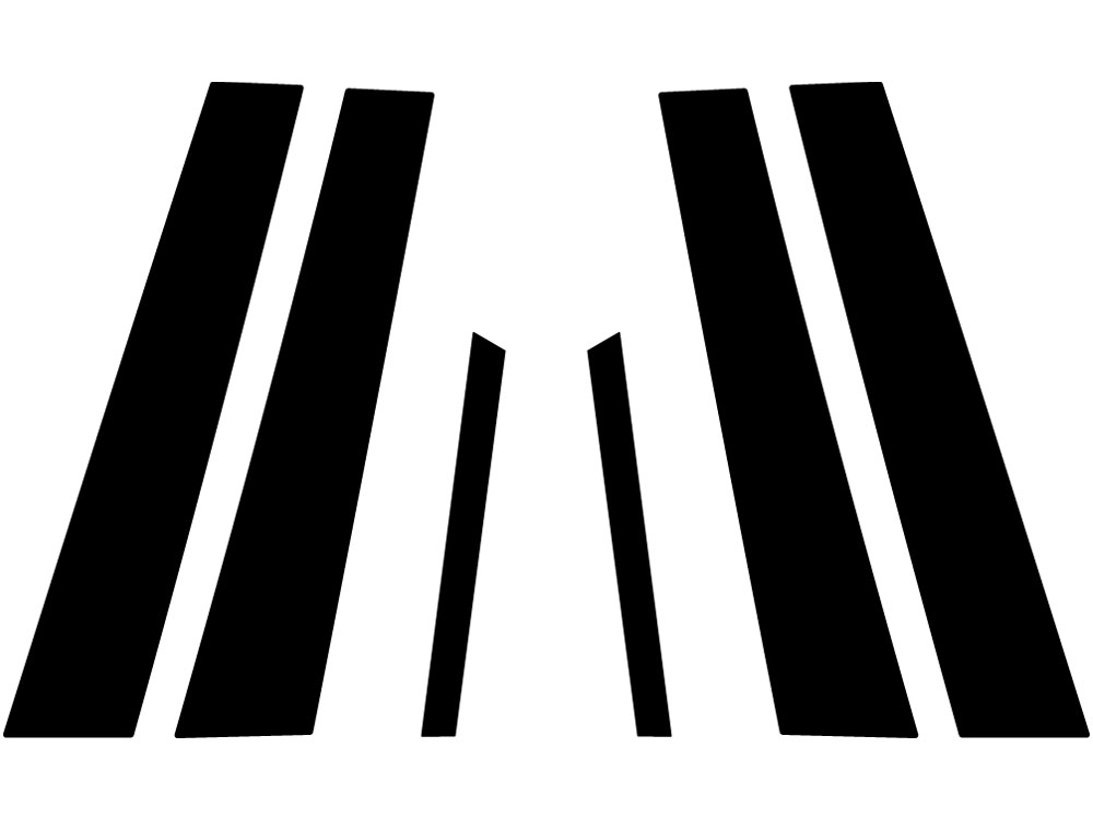Lincoln MKZ 2007-2012 Matte Black Pillar Trim Diagram