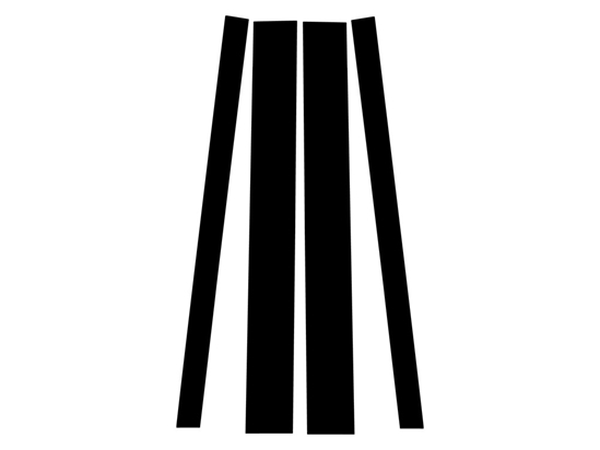 Lincoln Mark VIII 1993-1998 Brushed Aluminum Black Pillar Trim Diagram