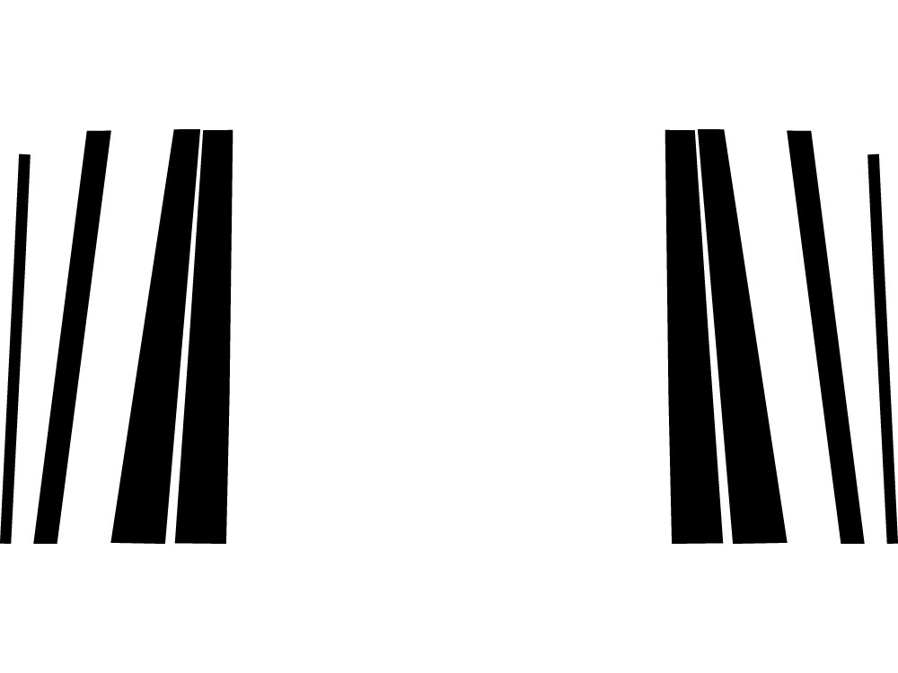 Mitsubishi Montero 1992-2000 Gloss Black Pillar Trim Diagram