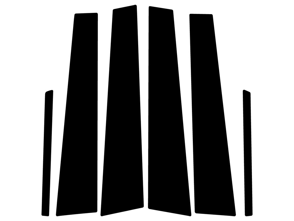 ##LONGDESCRIPTIONNAME2## Brushed Aluminum Black Pillar Trim Diagram