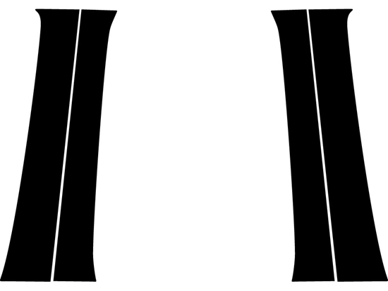 Toyota Tacoma 2016-2023 Matte Black Pillar Trim Diagram