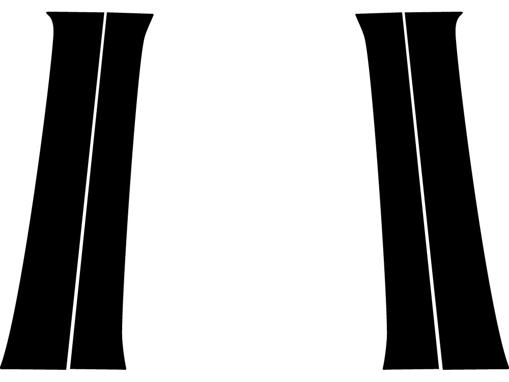 Toyota Tacoma 2016-2023 Gloss Black Pillar Trim Diagram