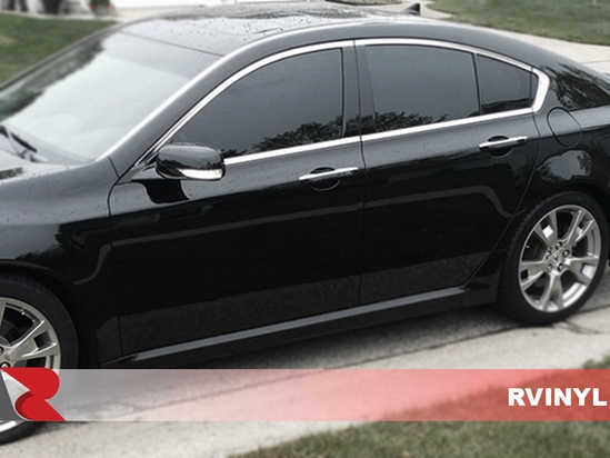 Acura TL 2009-2014 Brushed Aluminum Black Pillar Trims