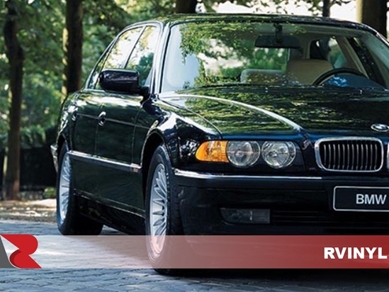 BMW 7-Series 1995-2001 Brushed Aluminum Black Pillar Trim Covers