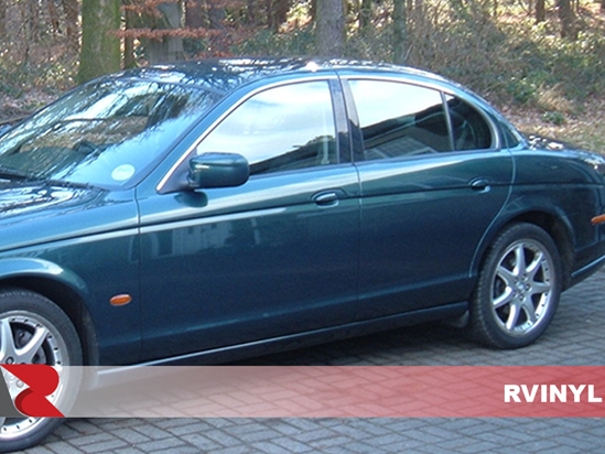Jaguar X-Type 2002-2008 Brushed Aluminum Black Pillar Post Covers