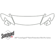 Acura CSX 2008-2011 3M Clear Bra Hood Paint Protection Kit Diagram