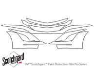 Acura NSX 2017-2022 3M Clear Bra Bumper Paint Protection Kit Diagram