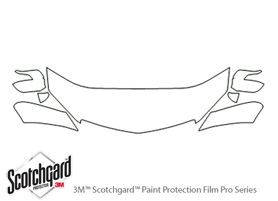 Acura RDX 2007-2012 3M Clear Bra Hood Paint Protection Kit Diagram