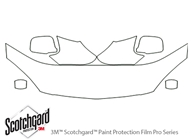 Acura RSX 2002-2004 3M Clear Bra Hood Paint Protection Kit Diagram