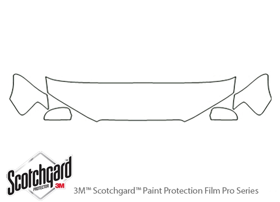 Audi A3 2006-2008 3M Clear Bra Hood Paint Protection Kit Diagram