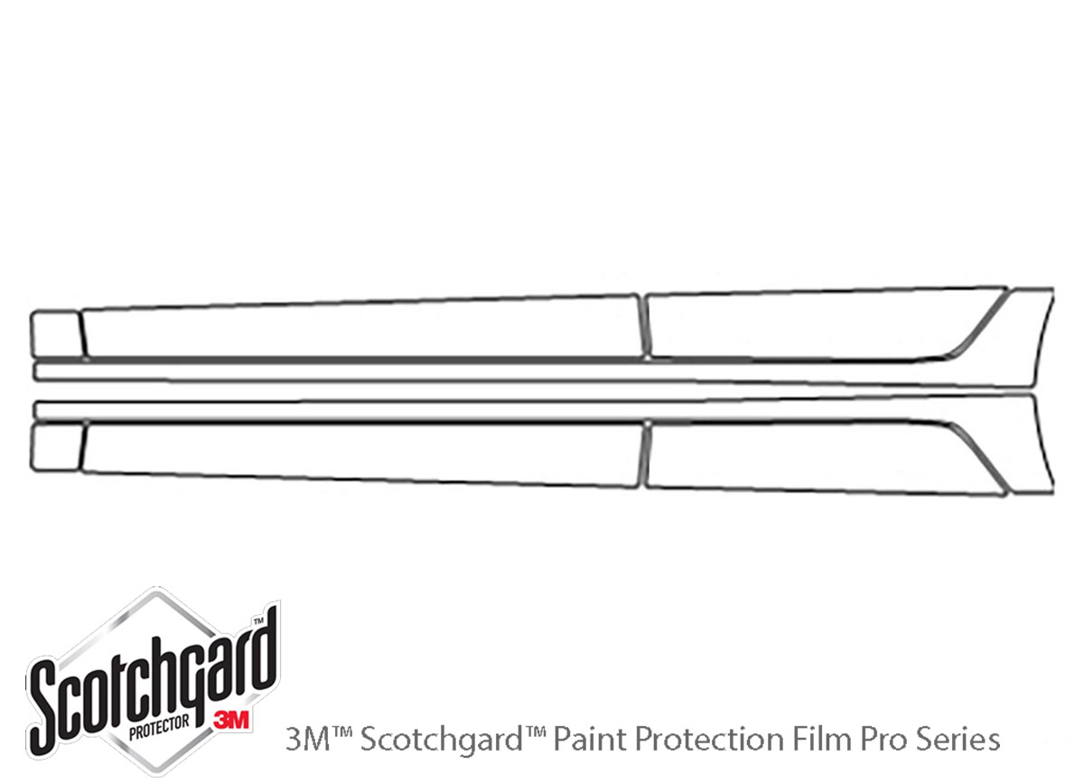 Audi A3 2015-2016 3M Clear Bra Door Cup Paint Protection Kit Diagram