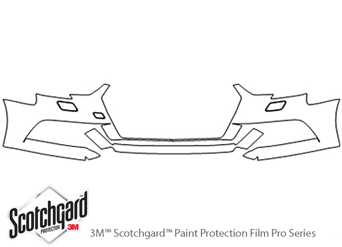 Audi A3 2017-2020 3M Clear Bra Bumper Paint Protection Kit Diagram