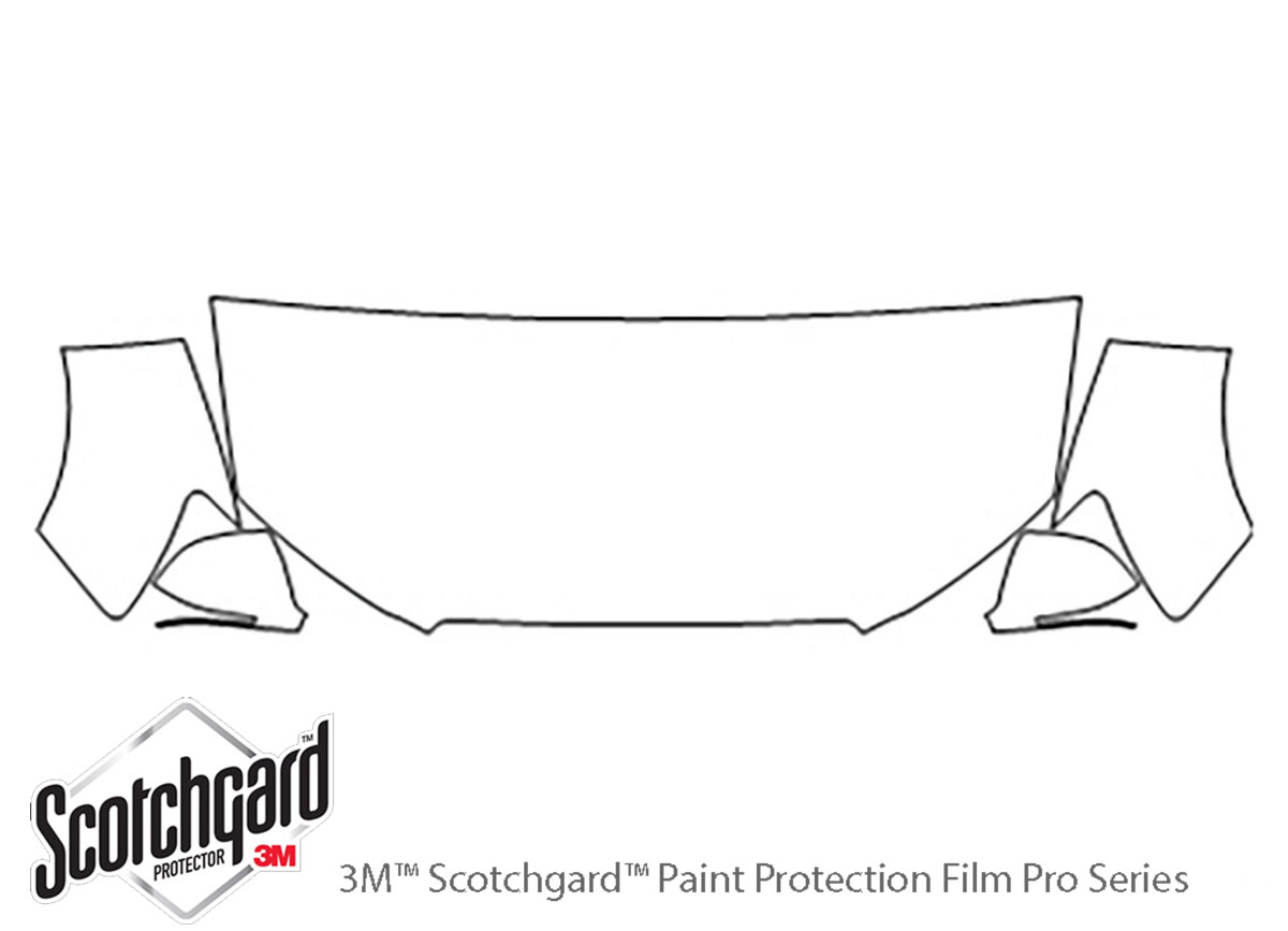 Audi A5 2008-2012 3M Clear Bra Hood Paint Protection Kit Diagram