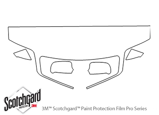 Audi A6 1999-2004 3M Clear Bra Hood Paint Protection Kit Diagram