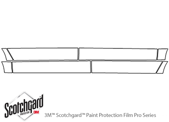Audi A8 2004-2005 3M Clear Bra Door Cup Paint Protection Kit Diagram