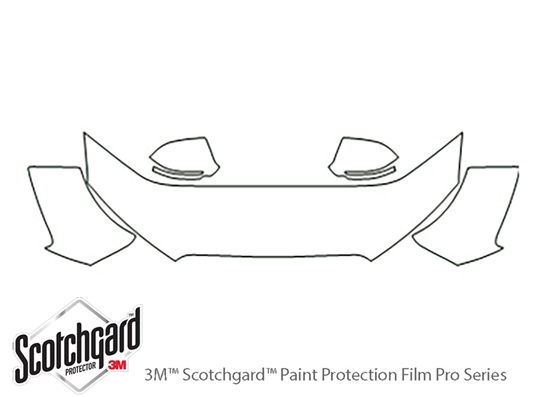 Audi A8 2011-2014 3M Clear Bra Hood Paint Protection Kit Diagram