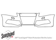 Audi Q5 2009-2012 3M Clear Bra Bumper Paint Protection Kit Diagram