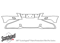 Audi Q5 2013-2017 3M Clear Bra Bumper Paint Protection Kit Diagram