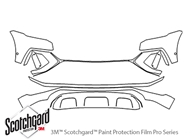 Audi Q8 2019-2023 3M Clear Bra Bumper Paint Protection Kit Diagram