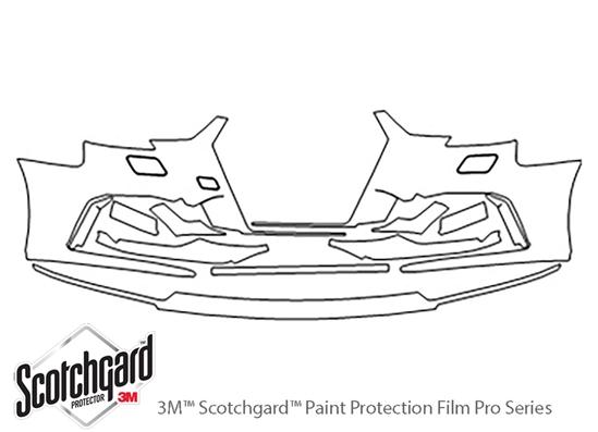 Audi RS3 2017-2020 3M Clear Bra Bumper Paint Protection Kit Diagram