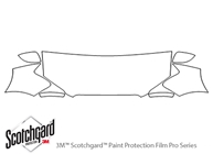 Audi RS4 2007-2008 3M Clear Bra Hood Paint Protection Kit Diagram